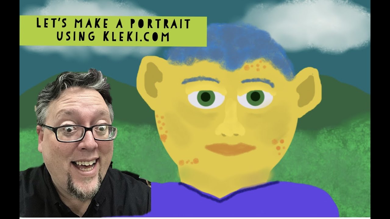 Kleki Portraits with Layers - Digital Art Lesson for Middle School