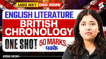 UGC NET English Literature Marathon Class 2025 | British Chronology UGC NET By Ayesha Mam