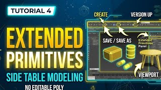 "3ds Max Extended Primitives Tutorial | बिना Editable Poly के Side Table Modeling (Hindi)"
