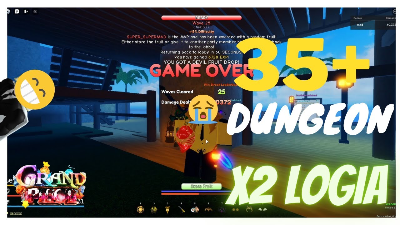 Roblox【GPO】刷地牢35場+會掉什麼果實呢 Ep.4 (x2 Logia)//Grand Piece Online YouTube