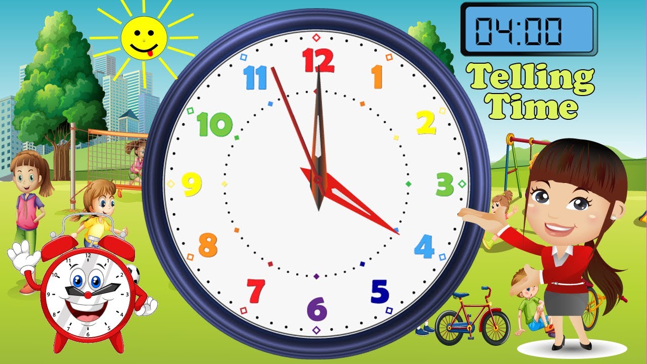 Telling Time Spanish Clock Poster for Kidseducational 