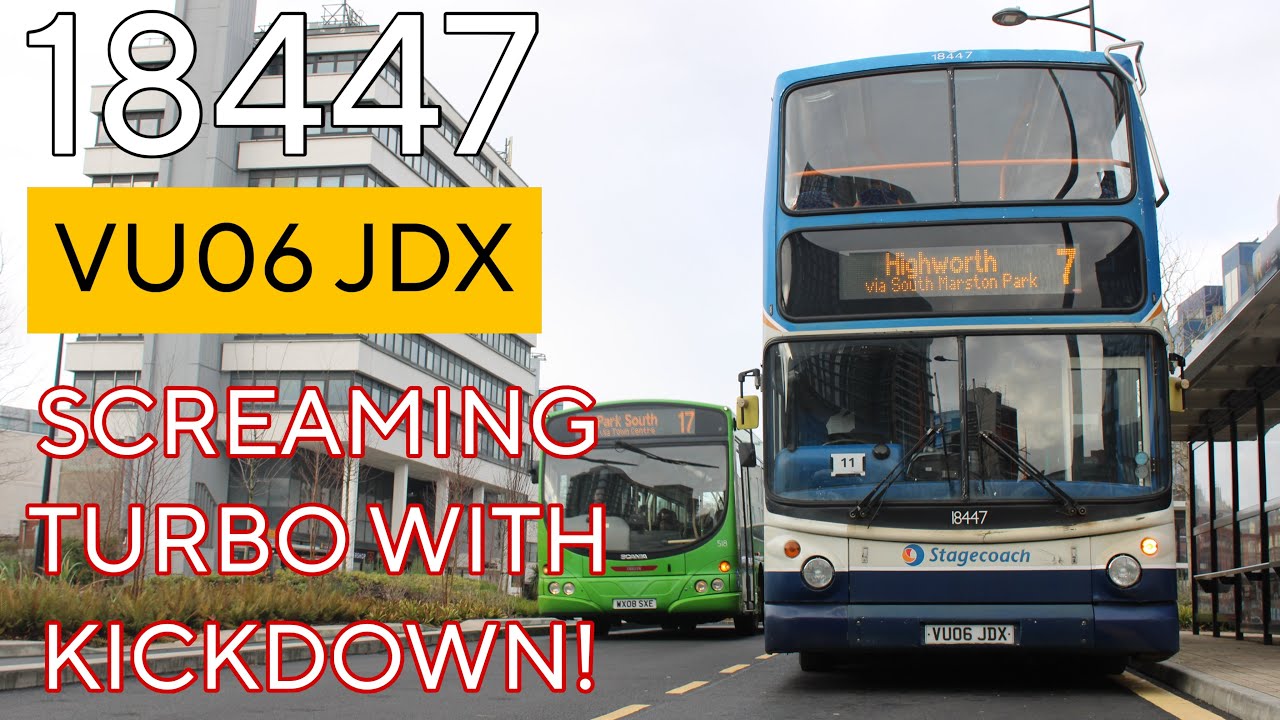 SCREAMING TURBO + KICKDOWN! Stagecoach West 18447 (VU06 JDX) being THRASHED on the 7 24/01/26