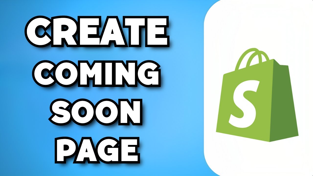 How To Create Coming Soon Page on Shopify (2023 Guide) - YouTube
