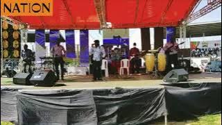 Jamnazi Africa band entertains guests at the Madaraka day fete