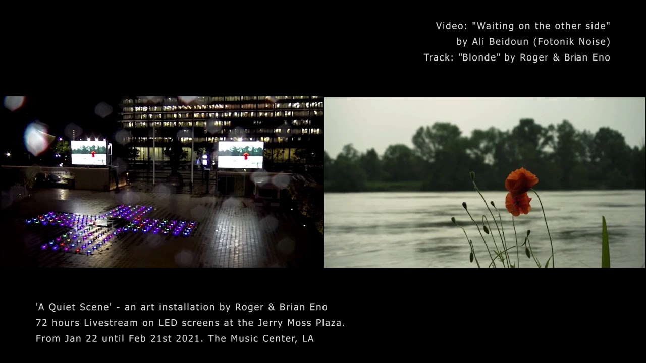 "Blonde" - Video by Ali Beidoun (Fotonik Noise). Public art installation by Roger & Brian Eno, LA.