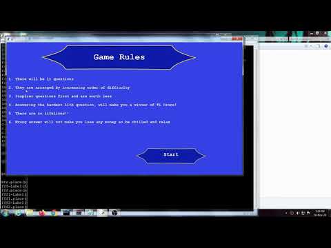 Kaun Banega Corepati( Who wants to be a millionaire) python project