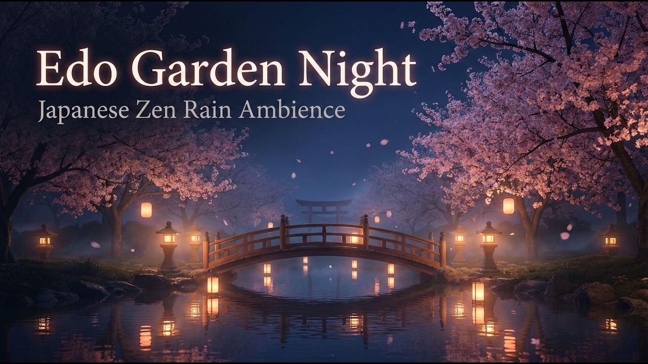 Edo Night Garden  | Shakuhachi & Japanese Zen Lantern Ambience for Deep Sleep & Relaxation