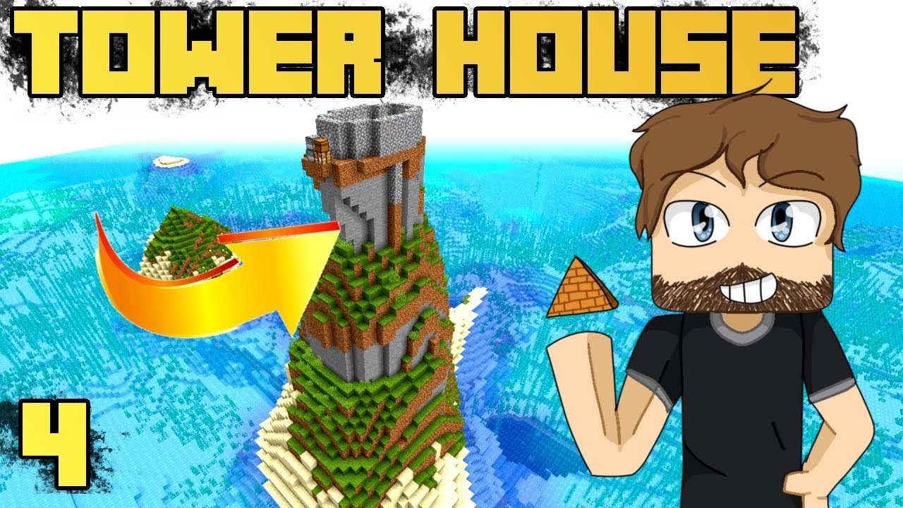 Starting the Minecraft TOWER HOUSE! 🔷 Amplified Hardcore Survival Ep 4 (Minecraft 1.14)