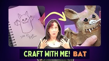 31 Monsters in 31 Days -  How to Make a Paper Mache Bat - Vlogtober Day 21