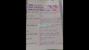 School Readiness/chahak/नवीन शिक्षक संदर्शिका register/week-11#बालवाटिका#चहक#nipun#bharat#swarnima
