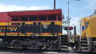 April 16, 2023 Pre: WB UP stack with KCS 5015 T4 GEVO as mid DPU passes Mission Mill Rd