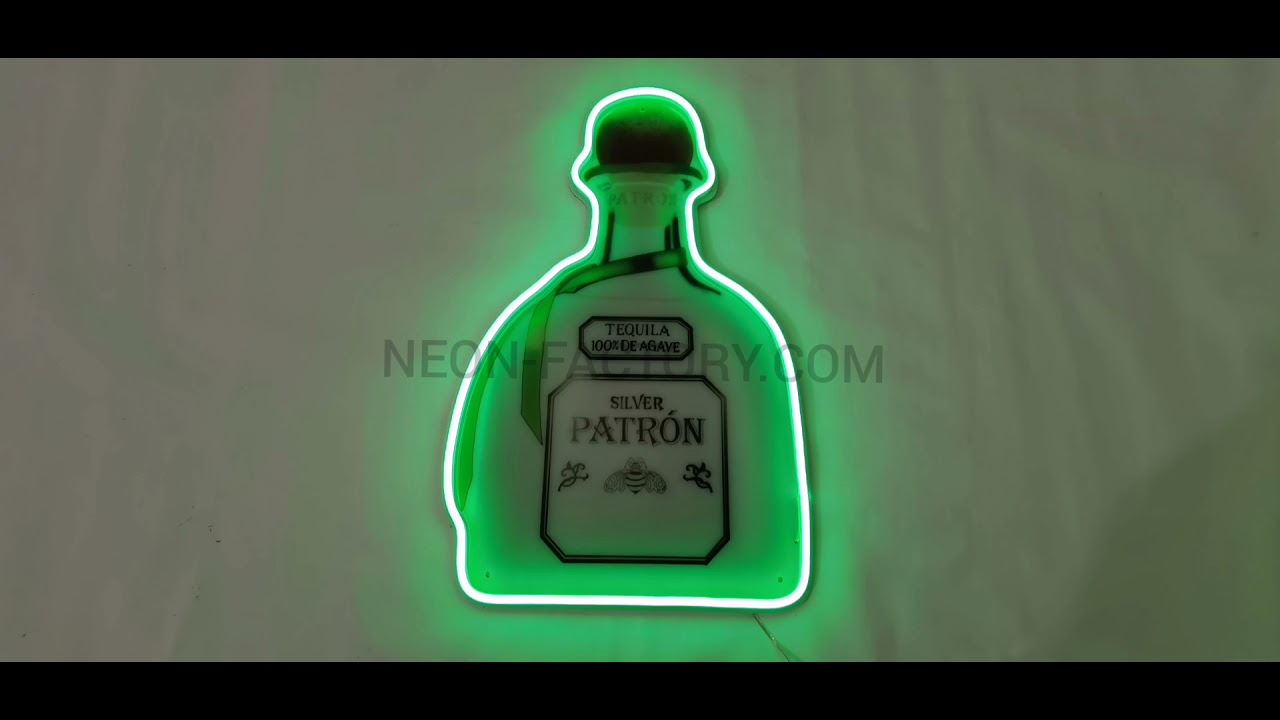 🥃Patron Tequila neon led sign for bar - YouTube