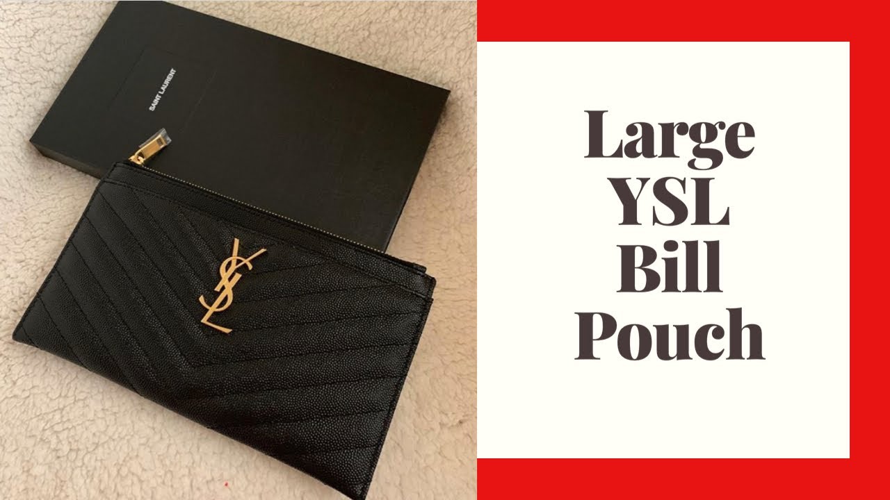 YSL Large Bill Pouch Clutch Unboxing // First Impression !! 