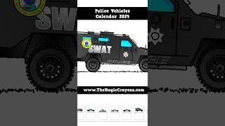 Police Vehicle Calendar. Cop Car Gifts. SWAT Trucks #themagiccrayons #police #policevehicle #swat
