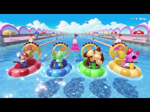Mario Party Superstars Minigames - Mario vs Yoshi vs Donkey Kong vs Birdo
