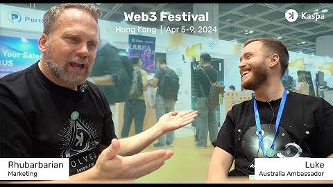 Kaspa in Hong Kong - Web3 Festival Interview with Luke