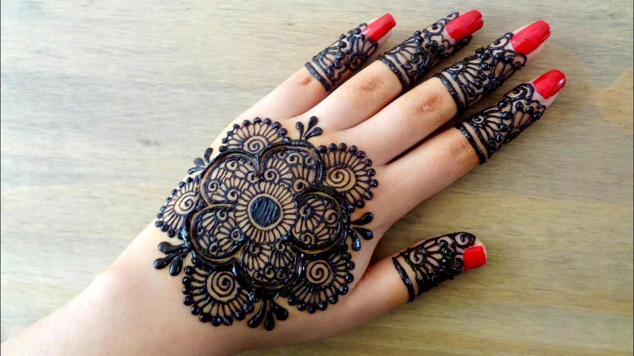 How to apply Eid special trendy beautiful stylish easy henna mehndi ...