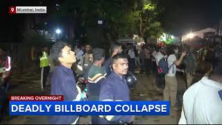 Collapsing billboard kills 3 and hurts 59 amid heavy rains in Mumbai