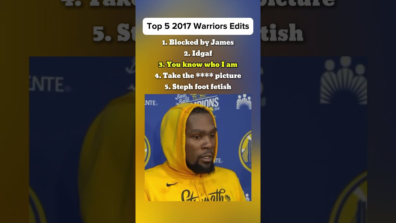Top 5 2017 Warriors Edits Nba Basketball