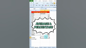 How to calculate Average and percentage in Excel | Average and percentage in excel #excel #computer