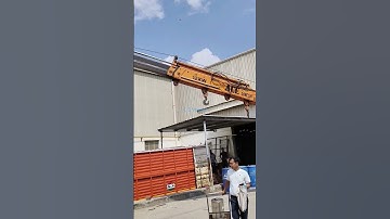 CNC #machine #loading 14 ton #hydra #crane