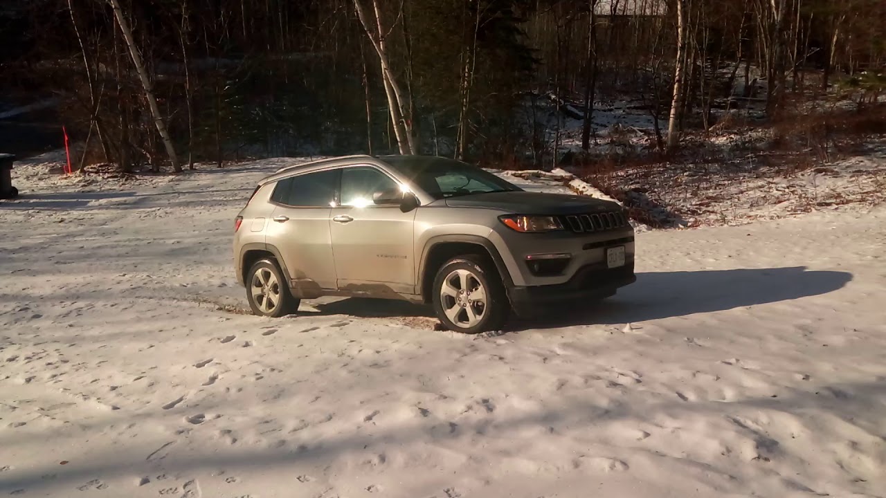 Jeep Compass 4x4 struggling on a snowy slope YouTube