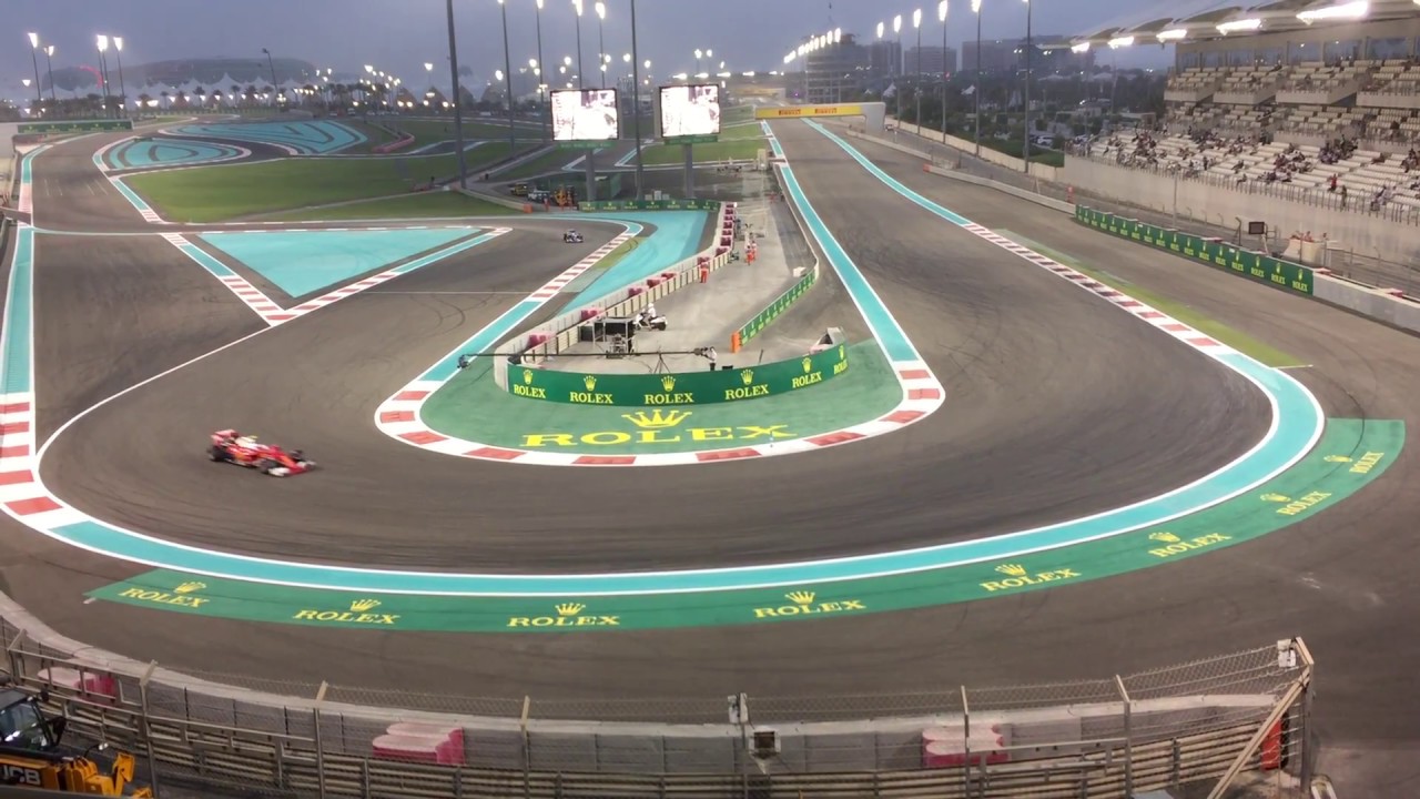 Abu Dhabi F1 view from North Grandstand YouTube