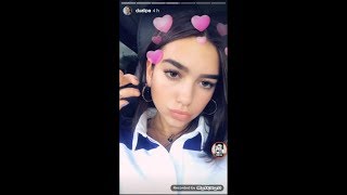 Dua Lipa sexy faces | Instagram Stories (October, 10)