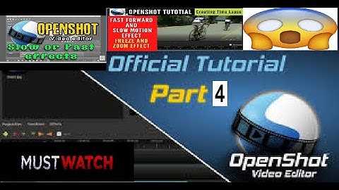 Open Shot Video Editor| Tutorial No.4|Edit Video with Slow motion or fast forward key| Very easy
