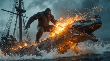 Giant Python Snakes ATTACK! Kong & Godzilla Join Forces 💥#monsterbattle #epicclash