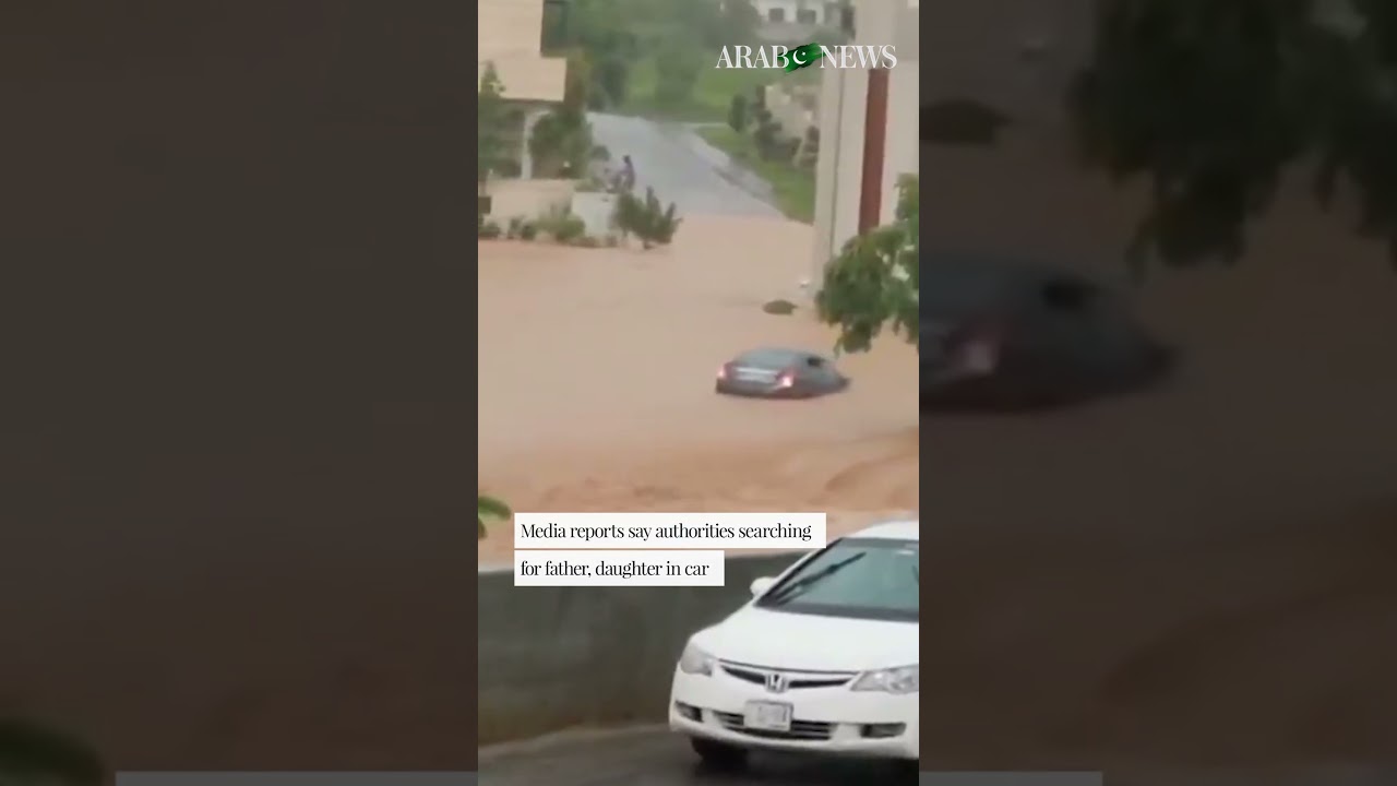 Authorities search for father, daughter swept away in car in Pakistan's capital