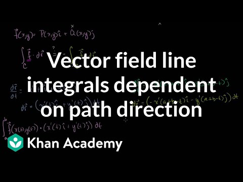 Vector field line integrals dependent on path direction | Multivariable Calculus | Khan Academy