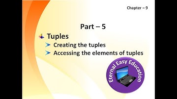 TN 12th computer science (chapter - 9) Tuple (Part 5 Creating and accessing the elements in tuples)
