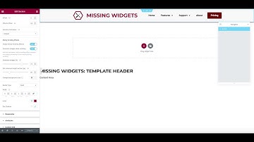 Missing Widgets for Elementor feature: Sticky Scrolling Effects