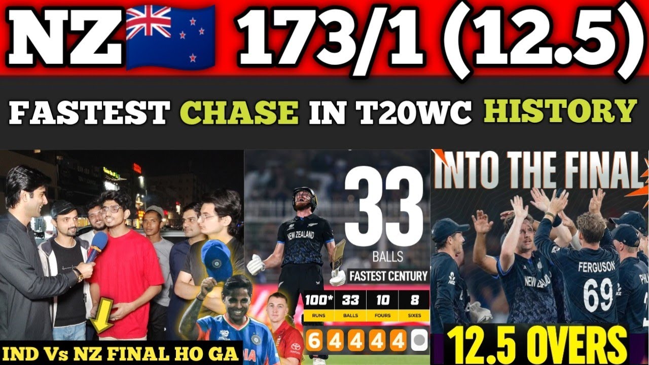 NZ🇳🇿 173/1 12.5 Overs Won Fastest Chase ever in T20wc History | INDvsENG | Pakistani Reactions 