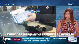 Masques : pourquoi les prix vont baisser à la rentrée ?