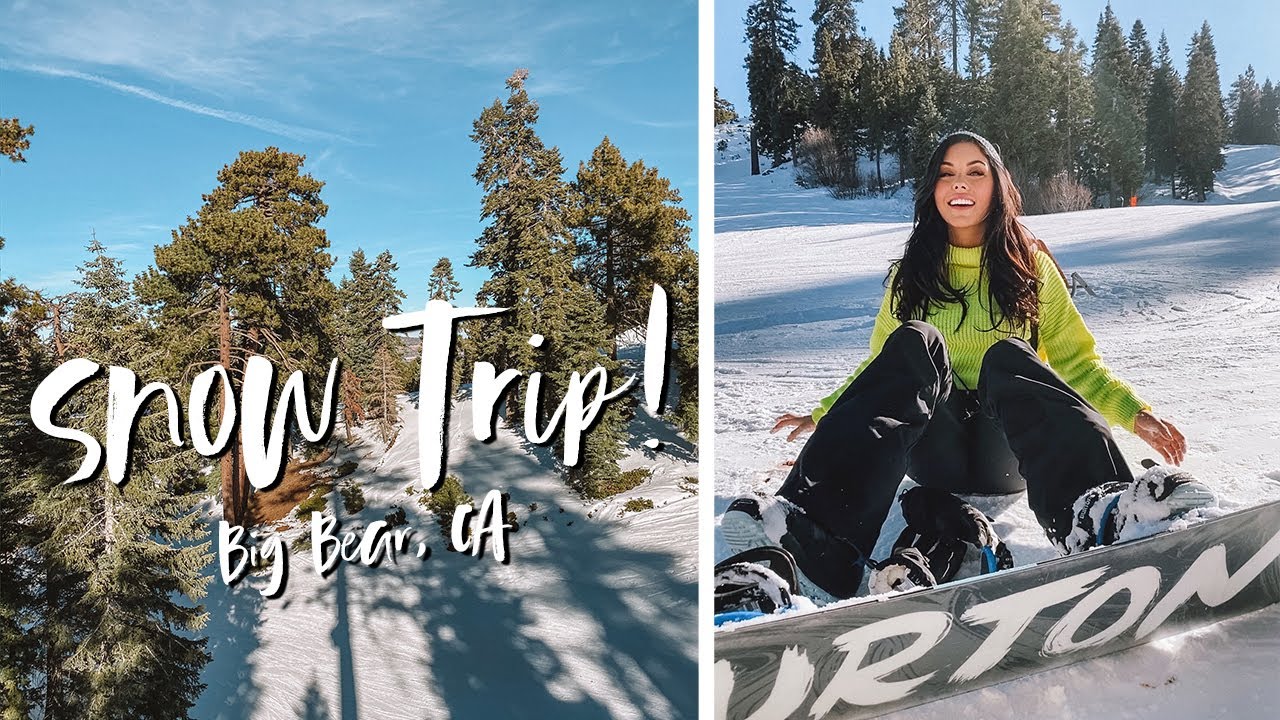 TRAVEL VLOG: MY FIRST SNOW TRIP! SNOWBOARDING IN BIG BEAR // ELLEKAE