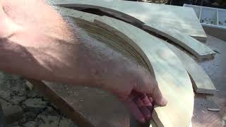 Arched door jamb build, cutting an arched door jamb for windows and door