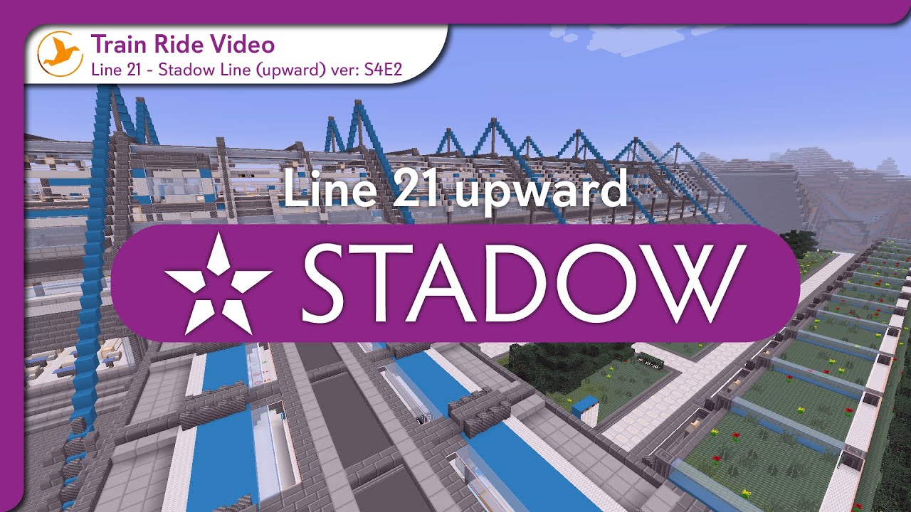 Minecraft Metro Full Ride | NR Line 21 - Stadow Line - upward (Season 4 ...