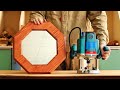 4K Изготовление и фрезерование восьмиугольной рамки для зеркала, making octagon frame for mirror