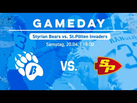 BearsTV AFL DIV I Football Live | GBG Graz Styrian Bears vs. St. Pölten Invaders 🏈
