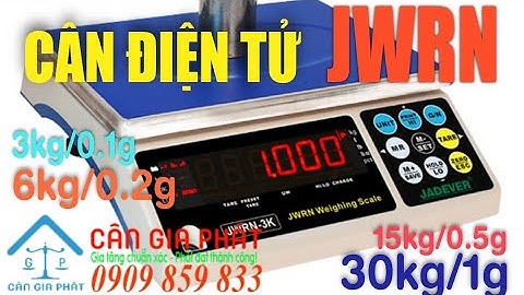 Cân điện tử JWRN 3kg 6kg 15kg 30kg, đĩa cân inox, màn hình led đỏ, cân điện tử Jadever Đài Loan
