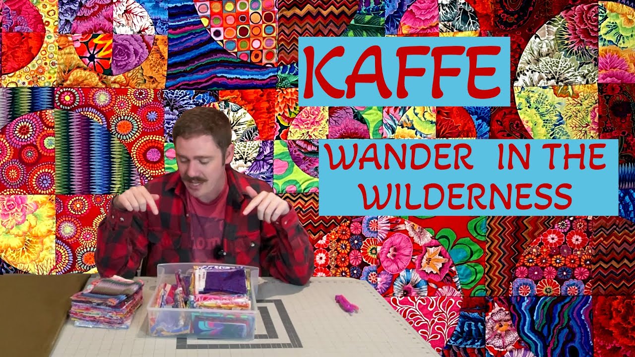 I made a Quilt with KAFFE FASSETT fabric: Wanderer in the Wilderness (Not Drunkard's Path)