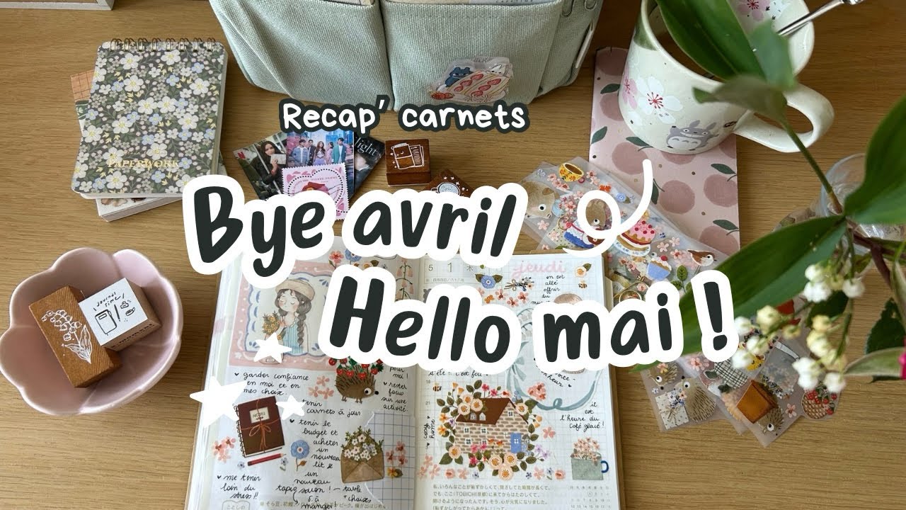 📔 Avril dans mes carnets • flip through • organisation mai ✍🏻