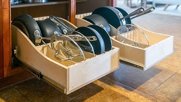 DIY Pot & Pan Pullout / Easy Kitchen Cabinet Organizer