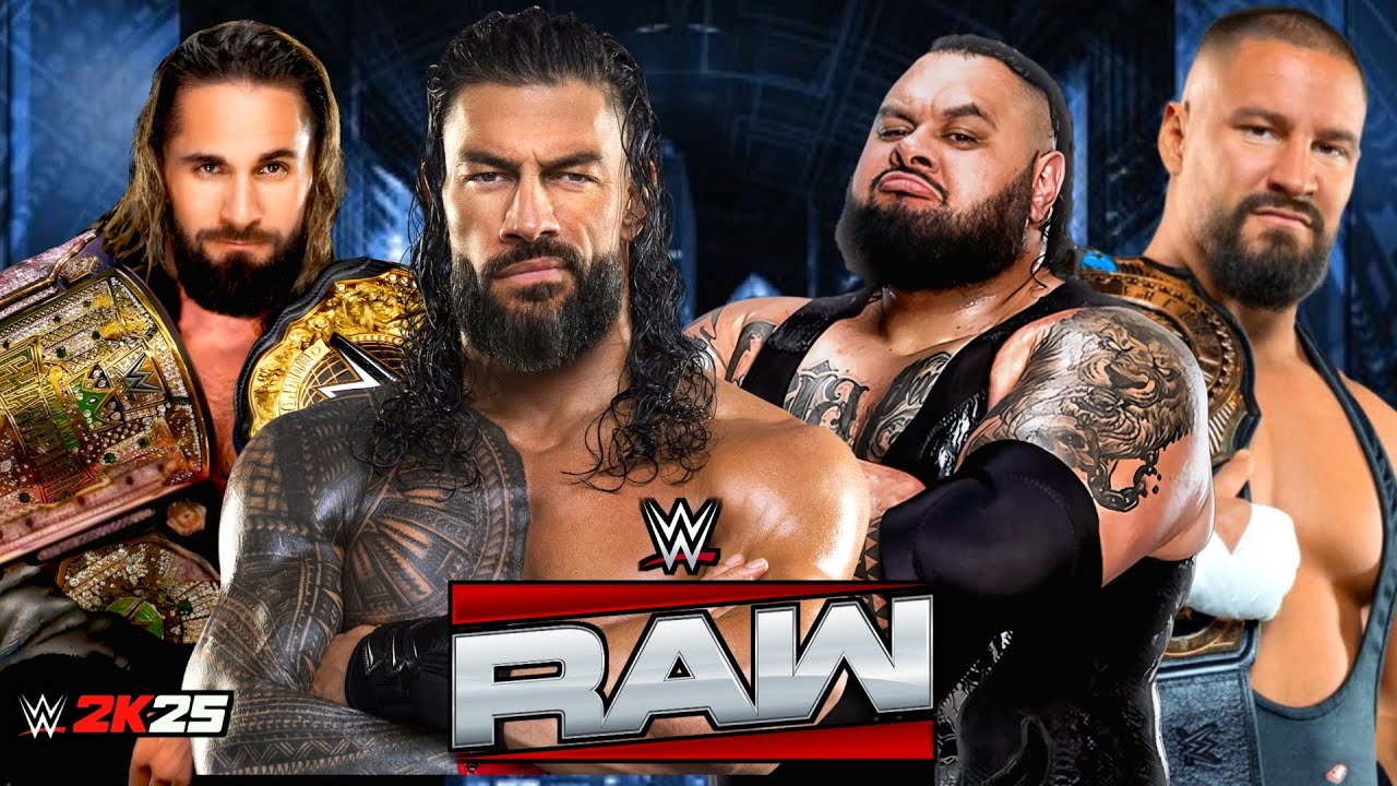 Roman Reigns & Seth Rollins vs Bron Breakker & Bronson Reed | #shorts #shortslive #wwe2k25