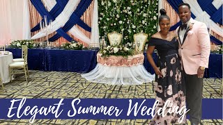 ELEGANT SUMMER WEDDING| EVENT PLANNING| LIVING LUXURIOUSLY FOR LESS| DIY FLORAL WALL