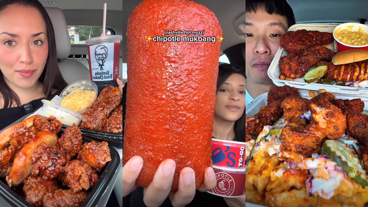 Подборка мукбангов (TikTok) 🌯 | Burger King, поднятие тростника, Dave’s и многое другое | Mukbang...