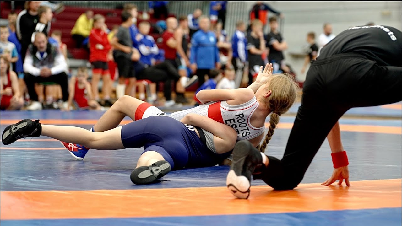 U17 K. Roots (EST) vs S. Eltermane (LAT) 45kg. Youth girls women wrestling Estonia.