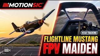من داخل قمرة القيادة: الرحلة الأولى لطائرة FlightLine P-51 Mustang (تتبع حركة الرأس FPV) screenshot 5